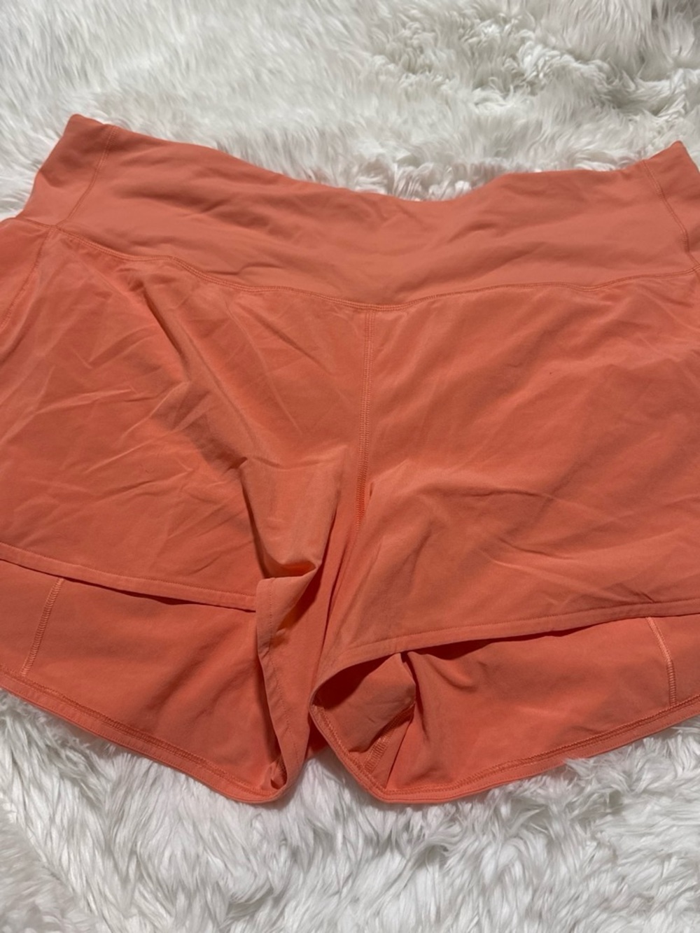 Lululemon Women’s High-Waist Active Shorts - Coral Orange